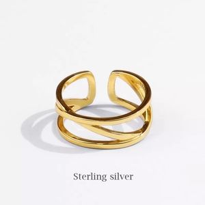 ***NEW Yellow Gold Cross Hollow Ring | Open Adjustable Size